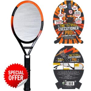 The Executioner Pro Fly Killer Mosquito Swatter Racket Wasp Bug Zapper Indoor Outdoor Over 55cm Long