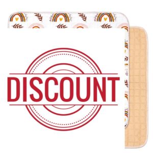 Pea Pod Baby Play Mats for Floor 50''x50'' Thick Playpen Baby Mat for Playing Ultra Soft Non-Slip Cushioned Crawling Mat Padding Foam Playmats for Babies and Toddlers Infants (Cute Rainbow)