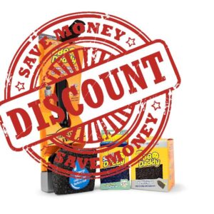 Scrub Daddy BBQ Bundle - BBQ Daddy with Refill + Scour Daddy Steel (2ct) - Bristle-Free Grill Scraper + Scrub Brush - Cut Through Charred Buildup with Stronger