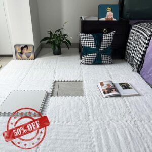 30 Pieces Fuzzy 12x12 Inch Carpet Squares