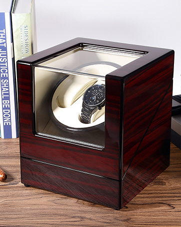 Uten Watch Box with 6 Slots, Watch Case with Golden Lock and Key, Wood Watch Display Storage Box ...