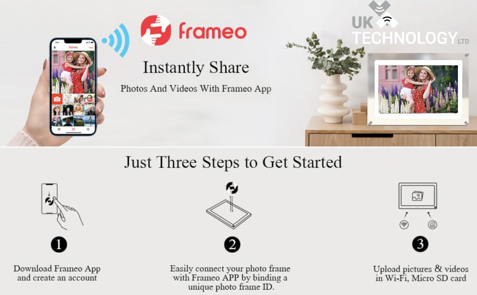 digital photo frame, wifi photo frame, digital frame, digital picture frame