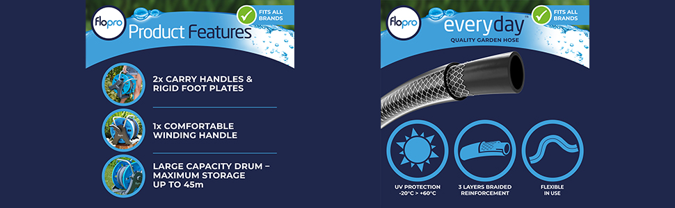 Flopro EasyReel Complete Everyday Hose Set 20m