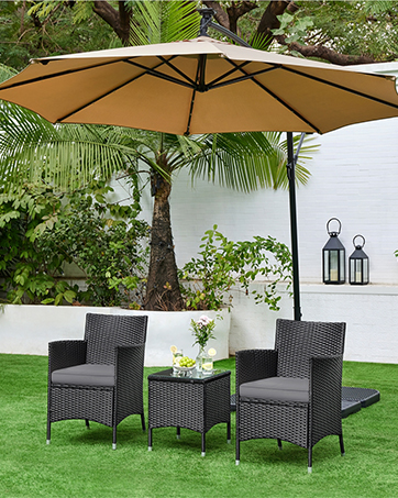 Yaheetech Pop Up Gazebo 3x3M with 1 Side Panel, Portable Backpack Bag, 4 Sandbags, 4 Ropes & 8 St...
