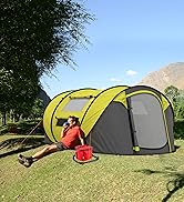 Outsunny Double Layer Dome Tent with Rainfly and Welded Floor, 4 Man Hexagon Pop Up Tent, Portabl...
