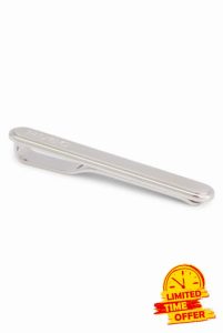 HUGO Mens E-CLASSIC-TIE Engraved-logo tie clip in an oval shape