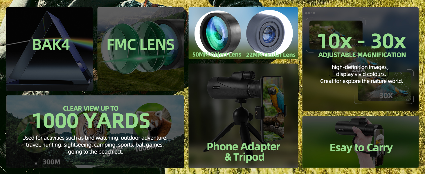 10-30X50 HD Monocular Telescope