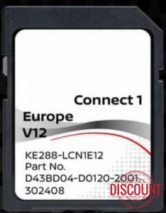 Europe 2022 V12 GPS Navigation SD Map - Q3.2020 Database - D43BD04-D0120-2001 Compatible with Nissan Connect 1 LCN1