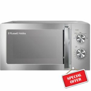 Russell Hobbs Stainless Steel Microwave 20 Litre 800W Solo Manual with 5 Power Levels