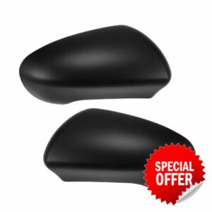 X AUTOHAUX Pair Car Rear View Driver Passenger Side Mirror Cover Cap Replacement Matte Black for Nissan Qashqai J10 2007-2014 Mirror Guard Covers Exterior Trims