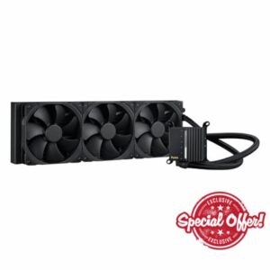 ProArt LC 420 All-in-one CPU Liquid Cooler with Illuminated System Status Meter and Three Noctua NF-A14 industrialPPC-2000 PWM 140mm Radiator Fans