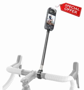 Fotoleey 360 Camera Third-Person Bike Handlebar Mount for Insta360 X4