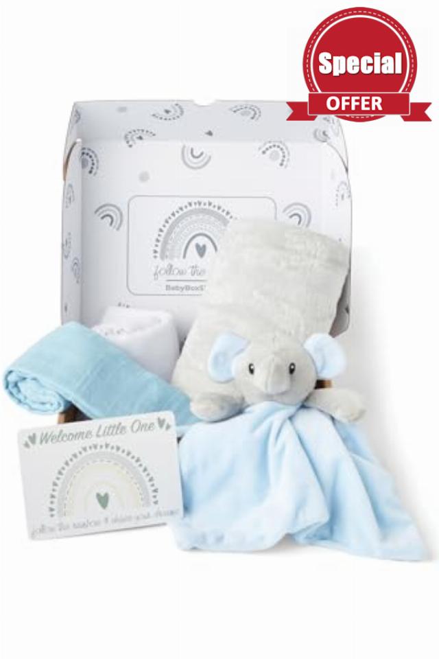 Baby Box Shop - 5 Newborn Essentials Ideal as Baby Shower Gifts & Christening Gifts for Boys