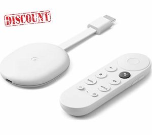 Chromecast with Google TV (4K) Snow – Streaming entertainment on your TV with voice search – Watch films