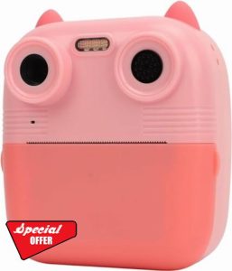 SQUADO Digital Camera Instant Print Front and Back LED Fill Light for Travel and Teens Pink