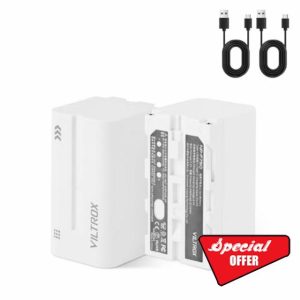 VILTROX NP-F750 Battery 2 Pack 4400mAh Replacement Battery for F550 F570 F770 F750 F970 F960 F950 F330