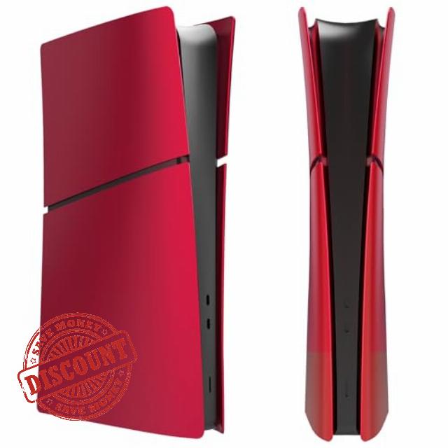 Wedorat Face Plates for PS5 Slim Digital Edition Cover Plates for PS5 Slim ABS Anti-Scratch Dustproof Protective Shell Replacement Face Plate for Playstation 5 Slim Accessories Red