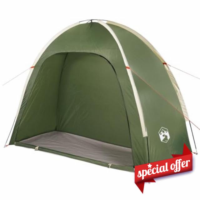 idaXL Green Waterproof Storage Tent - All-Weather Polyester Camping Organizer with Easy Setup