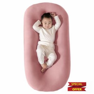 Baby Lounger Baby Sleep Pod Newborn Lounger for Baby 0-12 Months Soft Skin-Friendly Baby Nest Pod Breathable Nest Wrap-Around Washable Newborn Lounger Pillow