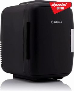 Subcold Classic4 Mini Fridge - Cooler & Warmer | 4 Litre/6 Cans | AC+USB | Portable Small Fridge for Skincare
