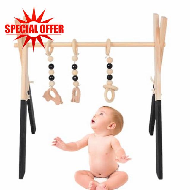 Gdiojnfg Wooden Baby Gym