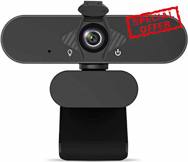 WHJC 1080p Webcam for PC with Microphone