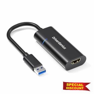 DriverGenius USB 3.0/2.0 to HDMI Video Converter Adapter - 1920x1080 HDMI Display External Graphics Video Card