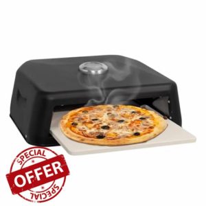 ADEPTNA BBQ Grill Top Pizza Oven with Thermometer - Portable Waterproof Multifunctional Pizza Maker for Picnics & Camping - Charcoal & Gas Barbecue Grills            [Energy Class A+++]