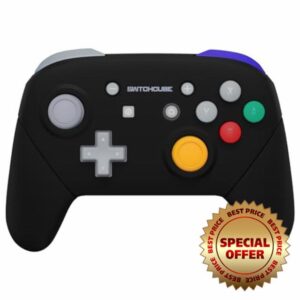 eXtremeRate Classic SwitchCube Style - Black Faceplate Backplate Handles for Nintendo Switch Pro Controller