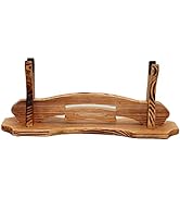 BiJun Samurai Sword Wall Mount Display Stand, Sword Display Wall Mount, Wood Sword Katana Holder ...