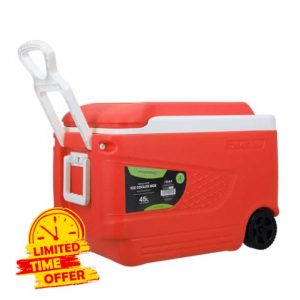 ROYALFORD Ice Cooler Box 45L Camping Picnic Insulated Food Container-Ice Box Lock Lid with Carry Handle