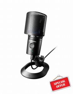 Audio-Technica 2020USB-XP Cardioid Condenser USB Microphone Black