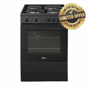 Willow WSE60BK 68L Freestanding Single Cavity Electric Cooker - Black            [Energy Class A]
