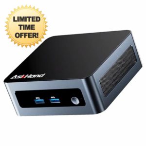 AskHand Mini PC mini Desktop Computer AMD Ryzen 7 5700U (8C/16T 4.3 GHz) 16GB DDR4 RAM 512GB NVME SSD
