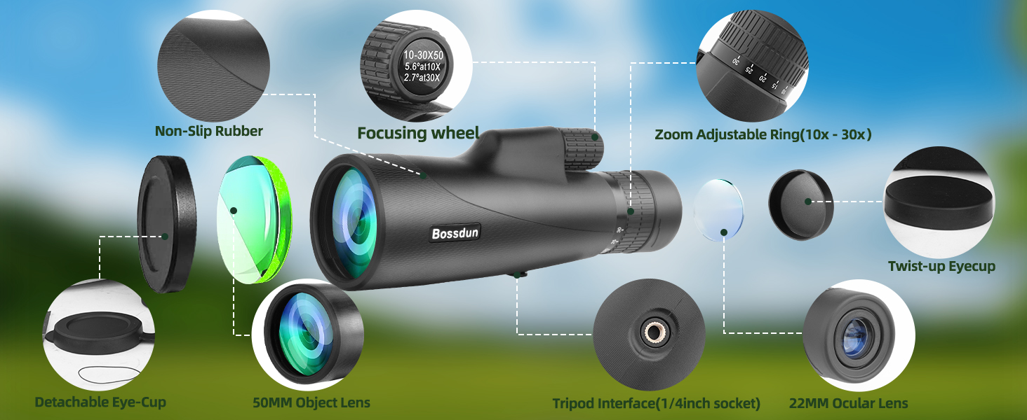 10-30X50 HD Monocular Telescope