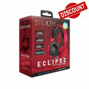 STEALTH ECLIPSE RED - Over Ear Stereo Gaming Headset Compatible with PS4