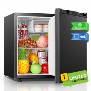 FOHERE Table Top Mini Fridge with Freezer 46L