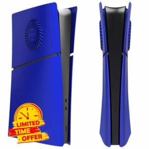 Wedorat FacePlates for PS5 Slim Digital Edition Cover Plates for PS 5 Slim with Cooling Vents ABS Anti-Scratch Dustproof Protective Shell Replacement Face Plate for PlayStation 5 Slim Accessories Blue