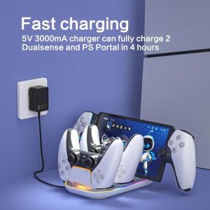 3-in-1 Charger Dock for PS Portal and PS5 Controllers
