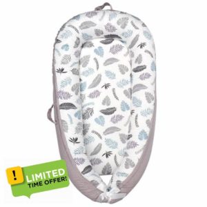 Newborn Lounger Pod Baby Lounger Pod Cotton Elastic Sleeping Cushion Bed Detachable Portable Crib for 0-18M Toddlers Style4