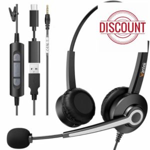 Wantek USB Headsets with Microphone