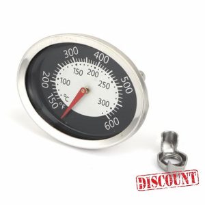 GLOWYE 66070 Oval Thermometer for Weber Q1200 Q120 Q2200 Q220 Series Grill