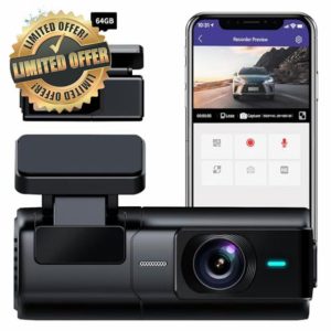 Dash Cam Front and Rear with 64GB SD Card