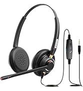 Arama Cell Phone Headset with Mic Noise Cancelling & In-line Control, Wired 3.5mm Jack Headphone ...