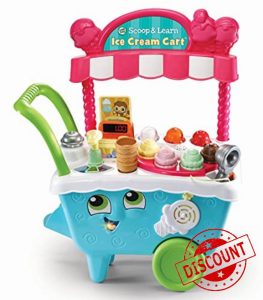 VTech LeapFrog 600703 Scoop & Learn Pretend Toddler Toy for Role Play Food and Magic Ice Cream Scooper Scoop/Learn Cart Set