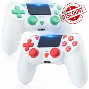 Bonacell 2pc Wireless controllers for ps4 Gamepad with LED 6-Axis Motion Sensor Turbo Touch Pad Joystick for P4/pro/slim/PC Windows