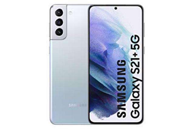 Samsung Galaxy S21+ 5G Smartphone SIM Free Android Mobile Phone Phantom Silver 128GB (Renewed)