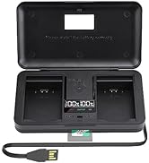 2 packs NP-W126 battery with LCD charger - USB cable charger with Type C port for Fujifilm NP-W12...