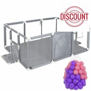 Taylor & Brown Baby Playpen 178 x 120cm Large Activity Toddler Fence Play Yard with 100 Ocean Balls