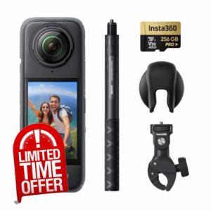 Insta360 X4 Motorcycle Bundle - 8K Waterproof 360 Action Camera